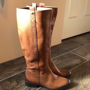 Leather/ studded riding boot